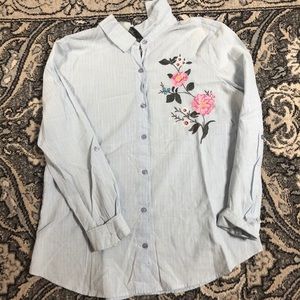 Charlotte Russe Striped Button Down Shirt